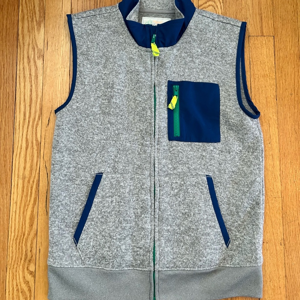 Crewcuts Gray and Navy Blue Accent Kids Vest New without a tag